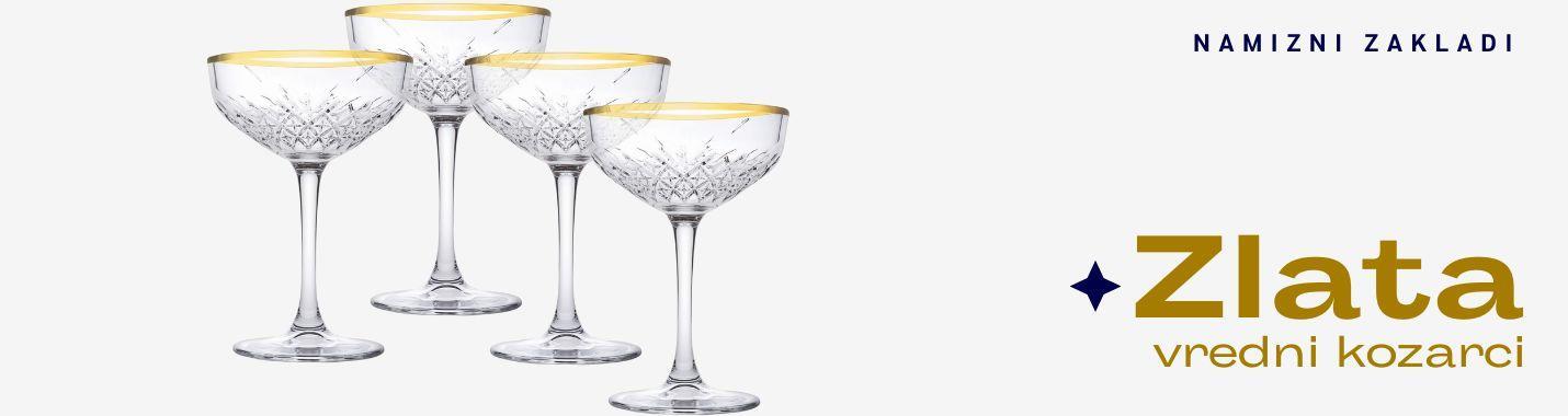 Kozarci z zlatim robom